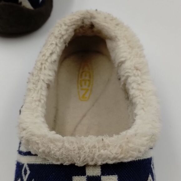 Keen Howser Slide Wool Slip on Clog Shoes Navy Cream Size 6 - Picture 8 of 11